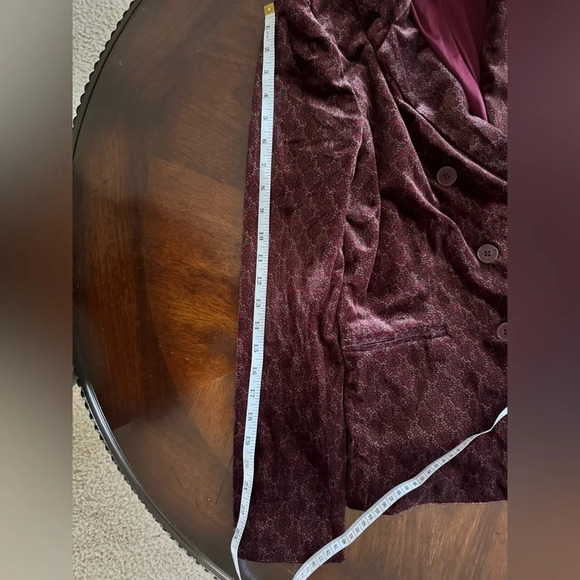 Carolina Belle Montreal Women's Velvet Doublebreasted Lush Retro Blazer Jacket L - Picture 9 of 13